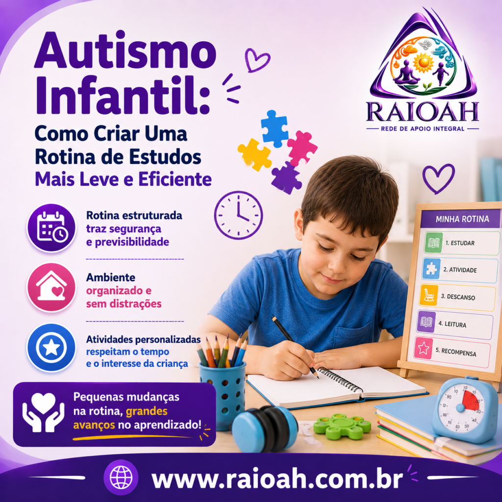 Artigo Autismo INfantil como criar uma rotina de estudos mais leve e eficiente