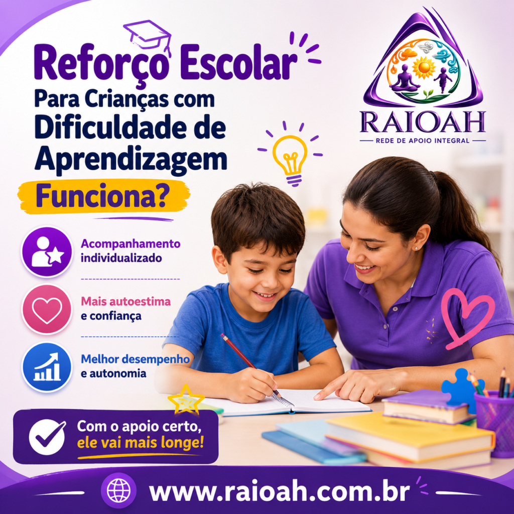Artigo Reforço Escolar Para Crianças com Dificuldade de Aprendizagem Funciona